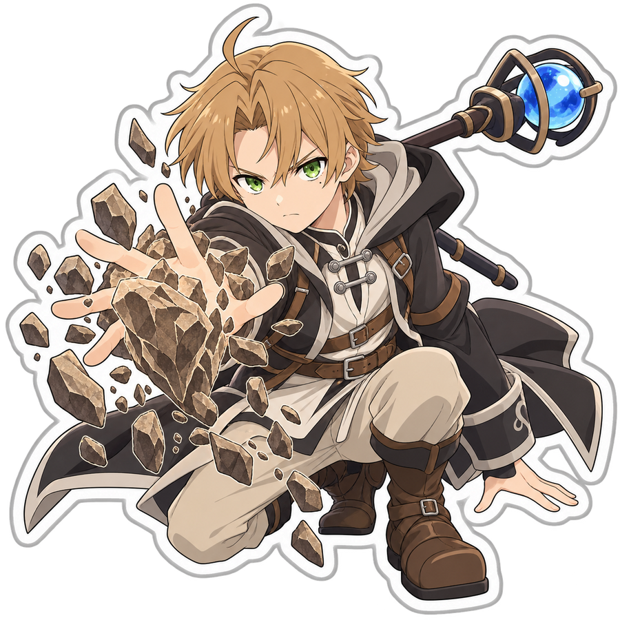 Rudeus Stone Sticker