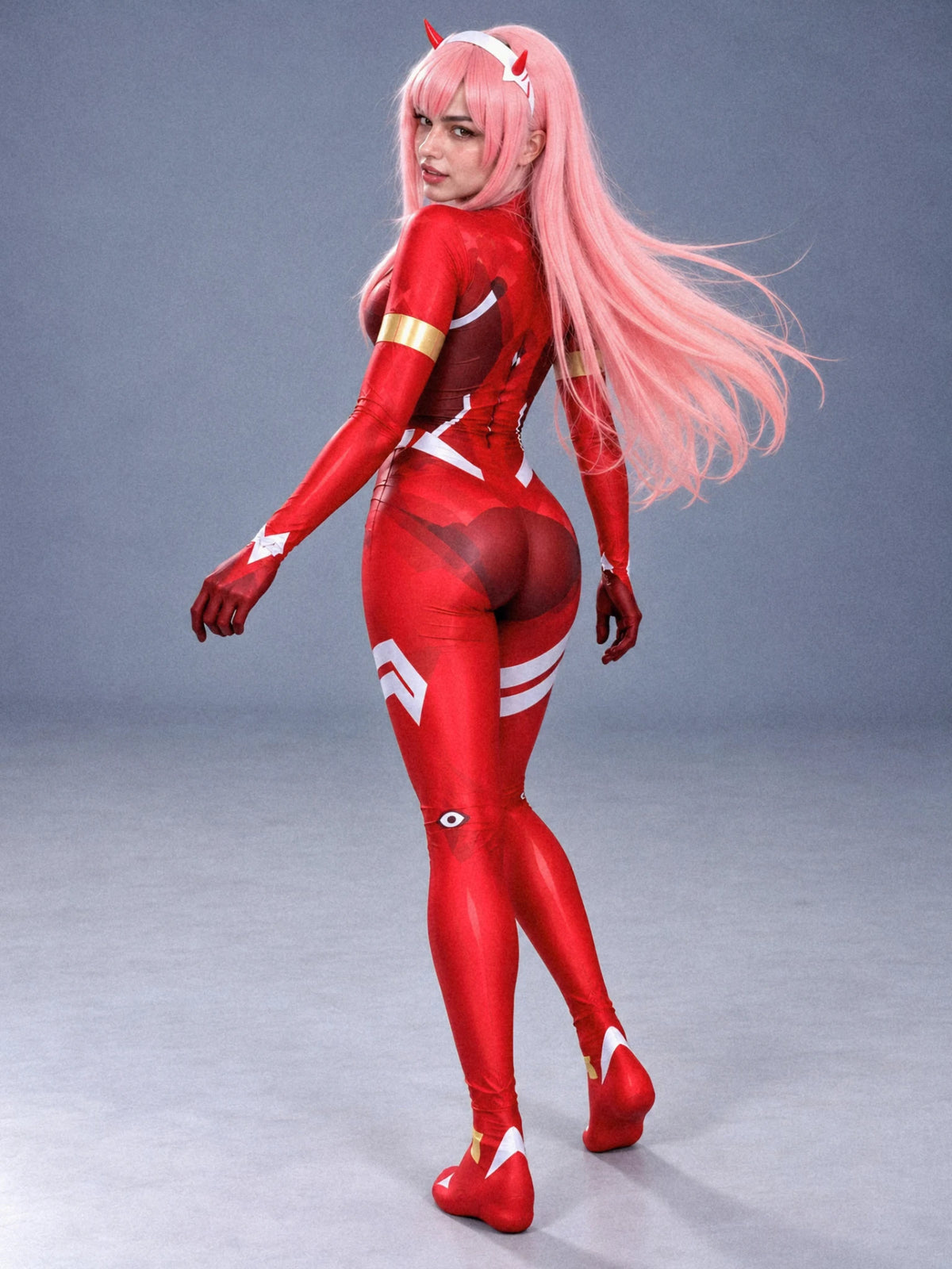 Zero Two cosplay back view